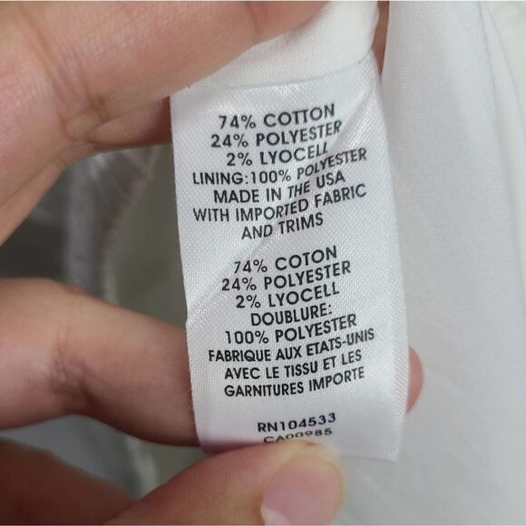 Nanette Lepore Mini White Textured Dress Size 8 - Picture 6 of 9